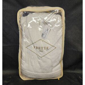 Frette Essential Unito Shawl Collar Bathrobe Cotton Milk Size L NEW WITH TAGS!